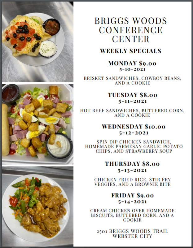 CenterBriggs's tweet photo. Here is our menu for next week! It is another AWESOME week of specials!! You also don't want to miss out on the sandwich of the week! Egg Salad... YUM! Call us at 515-832-9572 to place your order! https://t.co/jP95yPNWYi
