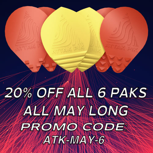 AttakPik's tweet photo. ALL MAY LONG - 20% OFF ALL 6 PAKS!(CODE = ATK-MAY-6)🎸 - https://t.co/knrASY2q4S https://t.co/BjfbJnYKUW