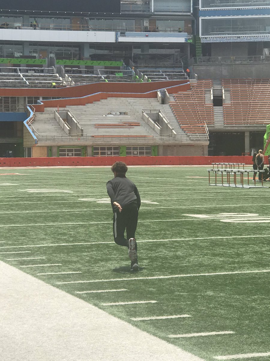 UIL State Track and Field Meet   Let the warm up begin.  #cerified