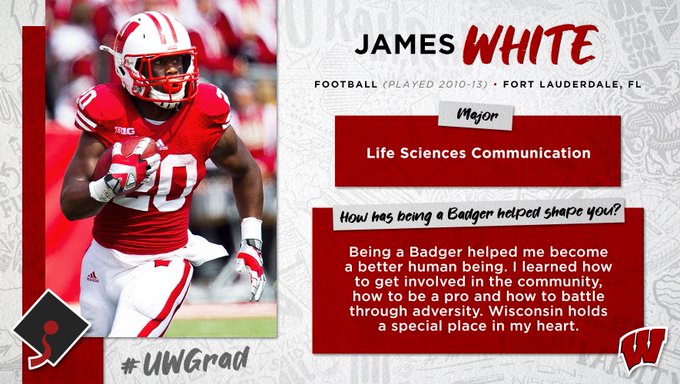 Patriots Running Back James White Earns Degree From Wisconsin