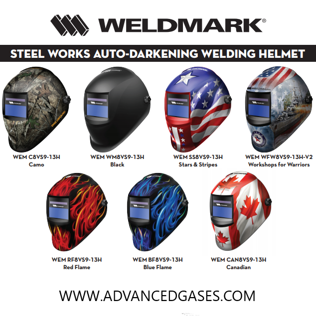 AdvancedGases's tweet photo. Behold the #Weldmark Steel Works Auto Darkening Helmet $109.89, hard-hat adapter and hard-hats available for jobsite requirments. https://t.co/gl4nKWS7mU