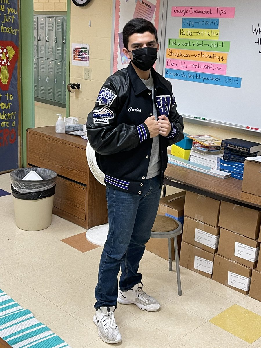 MrsRGalvan's tweet photo. @WEHSWildcats Big congrats to @CarlosHddz_ on earning his @WEHSWildcats letterman 🤩 #animo #justkeepswimming #eastsidestrongside https://t.co/WSK7xvbooX
