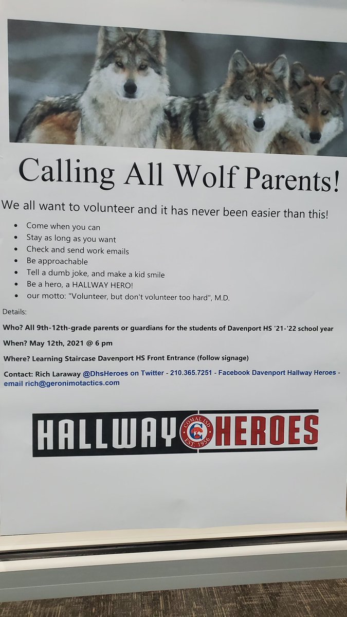 DHS Hallway Heroes Davenport (@dhsheroes) on Twitter photo Tweet. Tweet hard! And retweet! Please, please come see how to contribute. When you want, as long as you want! Be a hero! <a href="/rubymmoseley/">Ruby Moseley</a> <a href="/matthewsdeloach/">DeLoach</a>
<a href="/murguia70/">Joseph C. Murguia</a>
<a href="/PTSADavenportHS/">Davenport High School PTSA</a> Tweet. Tweet hard! And retweet! Please, please come see how to contribute. When you want, as long as you want! Be a hero! <a href="/rubymmoseley/">Ruby Moseley</a> <a href="/matthewsdeloach/">DeLoach</a>
<a href="/murguia70/">Joseph C. Murguia</a>
<a href="/PTSADavenportHS/">Davenport High School PTSA</a>