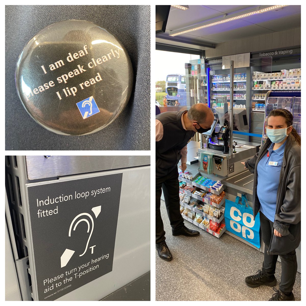 Proud to see Ellen show @PeterBatt3  the hearing loop and how it makes her work environment better in store this evening. It clearly works well as Ellen has sold 18 membership cards in 3 hours.😊. We are all really proud to work on an inclusive Division. #DeafAwarenessWeek2021
