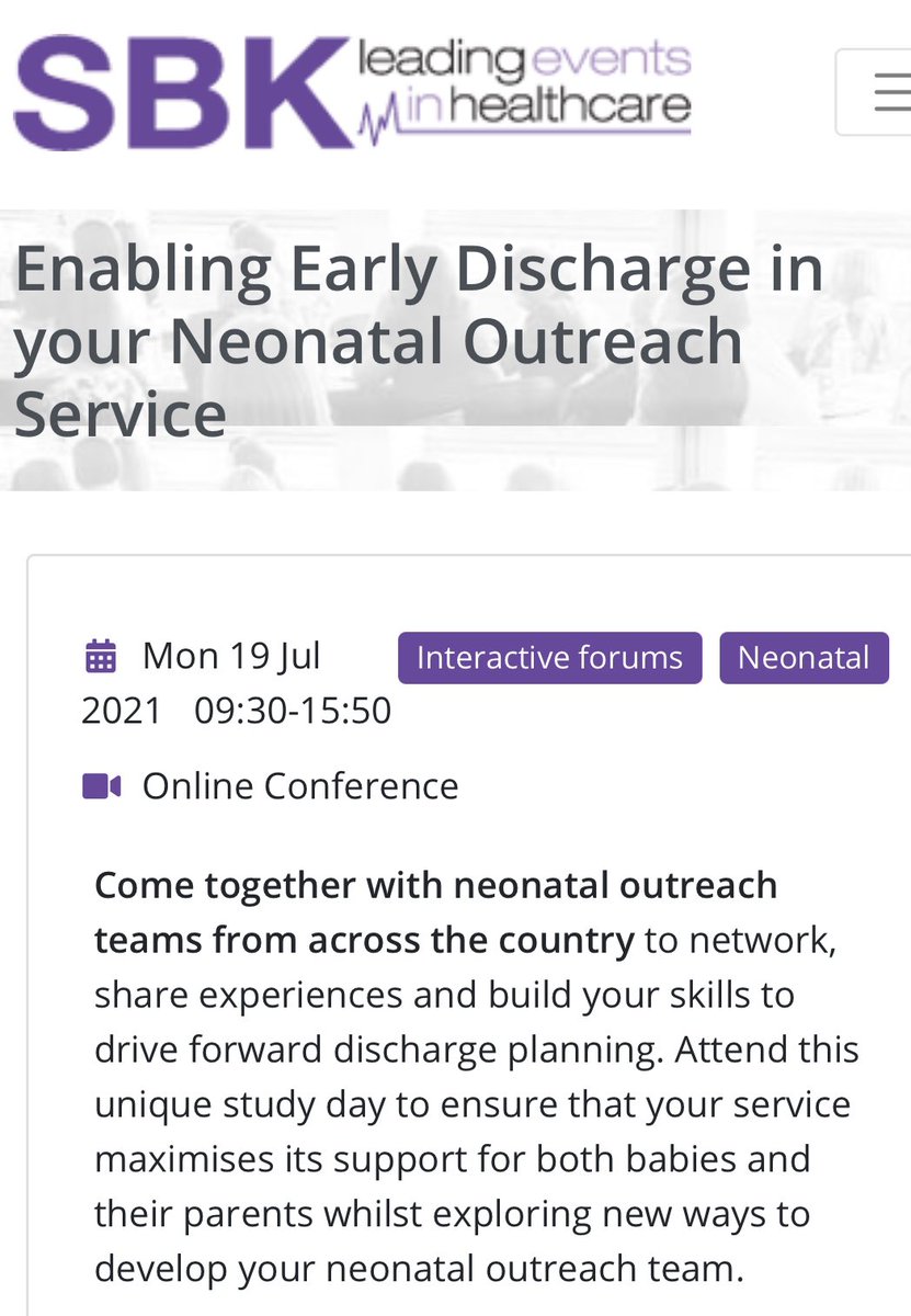I shall be presenting on the importance of collaborative working with health visitors in neonatal outreach. Come and join in the discussions #neonataloutreach