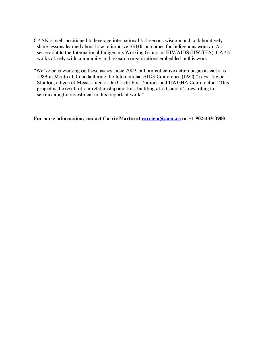 We are so excited to announce this amazing project!
Congrats to the whole team.
<a href="/akaida/">Angela Kaida, PhD</a> @ceocaan
