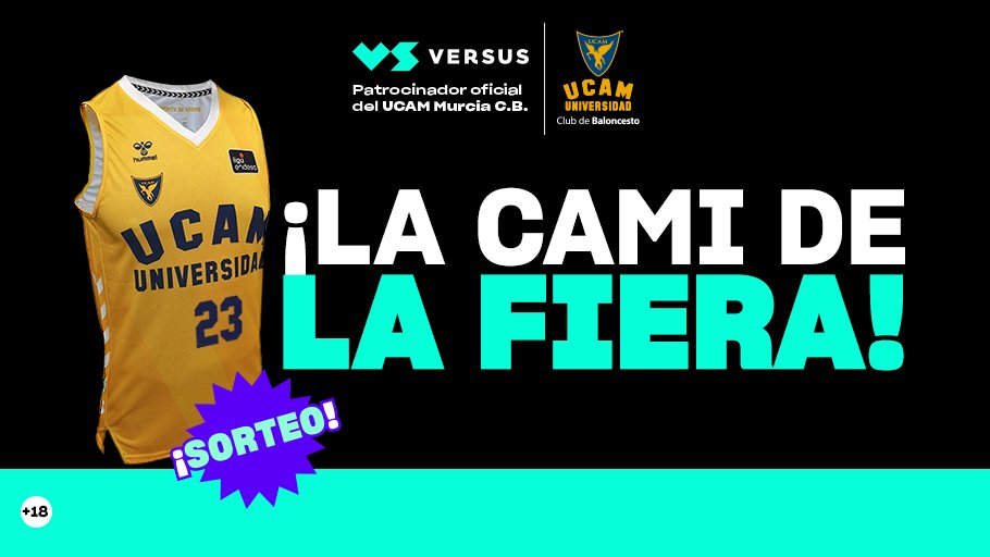 UCAMMurcia's tweet photo. 𝗦𝗢𝗥𝗧𝗘𝗢 

🎽 ¡Regalamos la camiseta oficial firmada por @AugustoLima7!

☑️ Sigue a @VERSUSapuestas y @UCAMMurcia

🔁 RT + LIKE ♥️

👤 Menciona a una persona

ℹ️ ¡Cuántos más amig@s menciones, más posibilidades de ganar!

🔞 Solo https://t.co/FeghtVgf9R