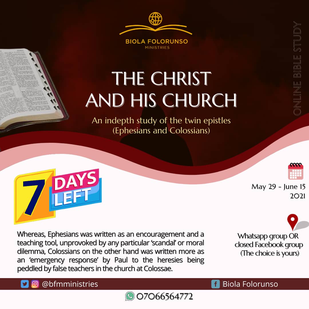 bfmministries's tweet photo. Whereas, Ephesians was written as an encouragement and a teaching tool, unprovoked by any particular ‘scandal’ or moral dilemma, ...1/3 https://t.co/tO7OCswjbW