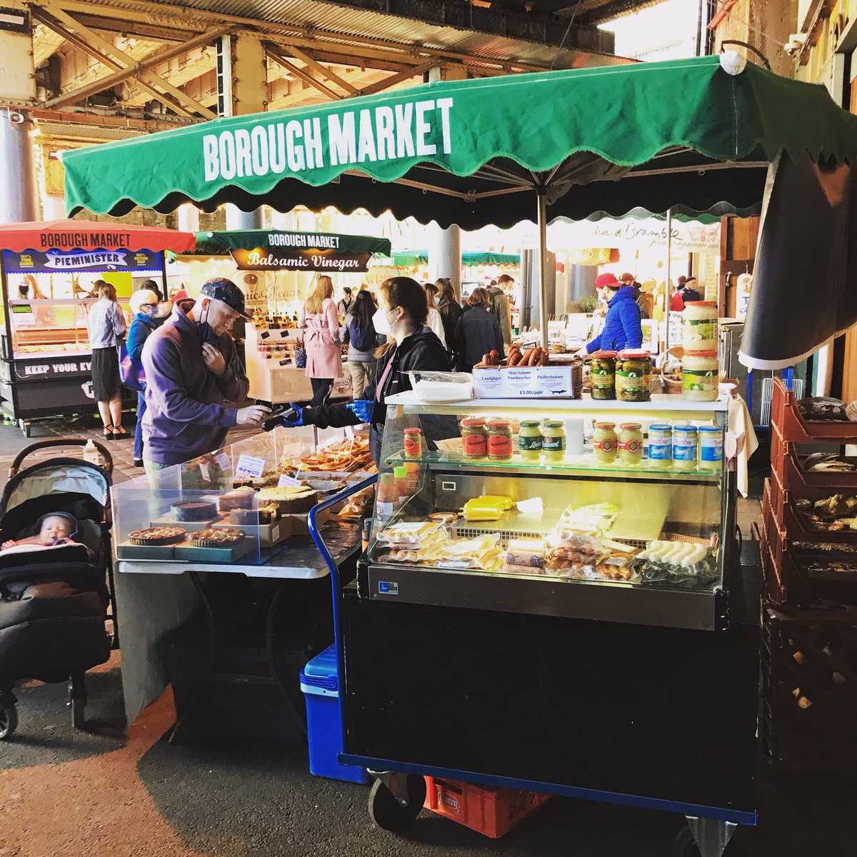 This is our stall in the Green Market @boroughmarket also incorporating a small display fridge with products from our sister company @germandeli_uk . 

Also at:

@lloydparkmarket 
<a href="/londonfarmers/">LondonFarmersMarkets</a> markets Pimlico, Balham, Ealing, Kensington &amp; West Hampstead 
and <a href="/broadwaymarket/">BroadwayMarket</a>