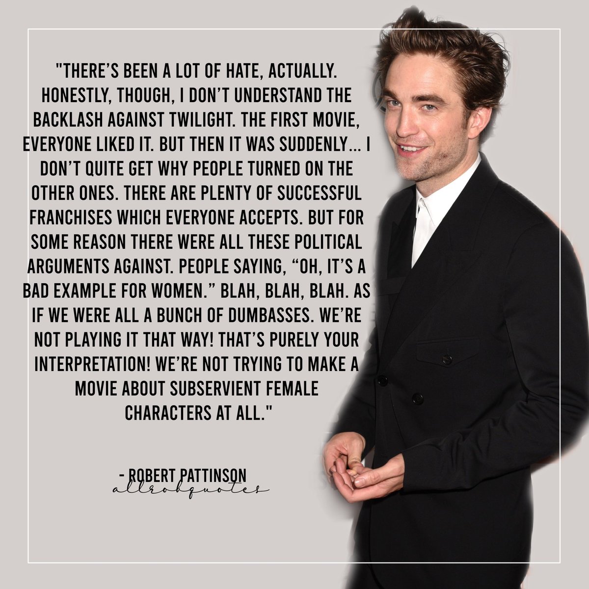 Robert Pattinson Funny Quotes Twitter 上的Manu 🦇："People: Robert Pattinson Hates Twilight Dkdkdkoeb Also Robert  Pattinson About Twilight: Https://T.co/Rerxkeebsm" / Twitter