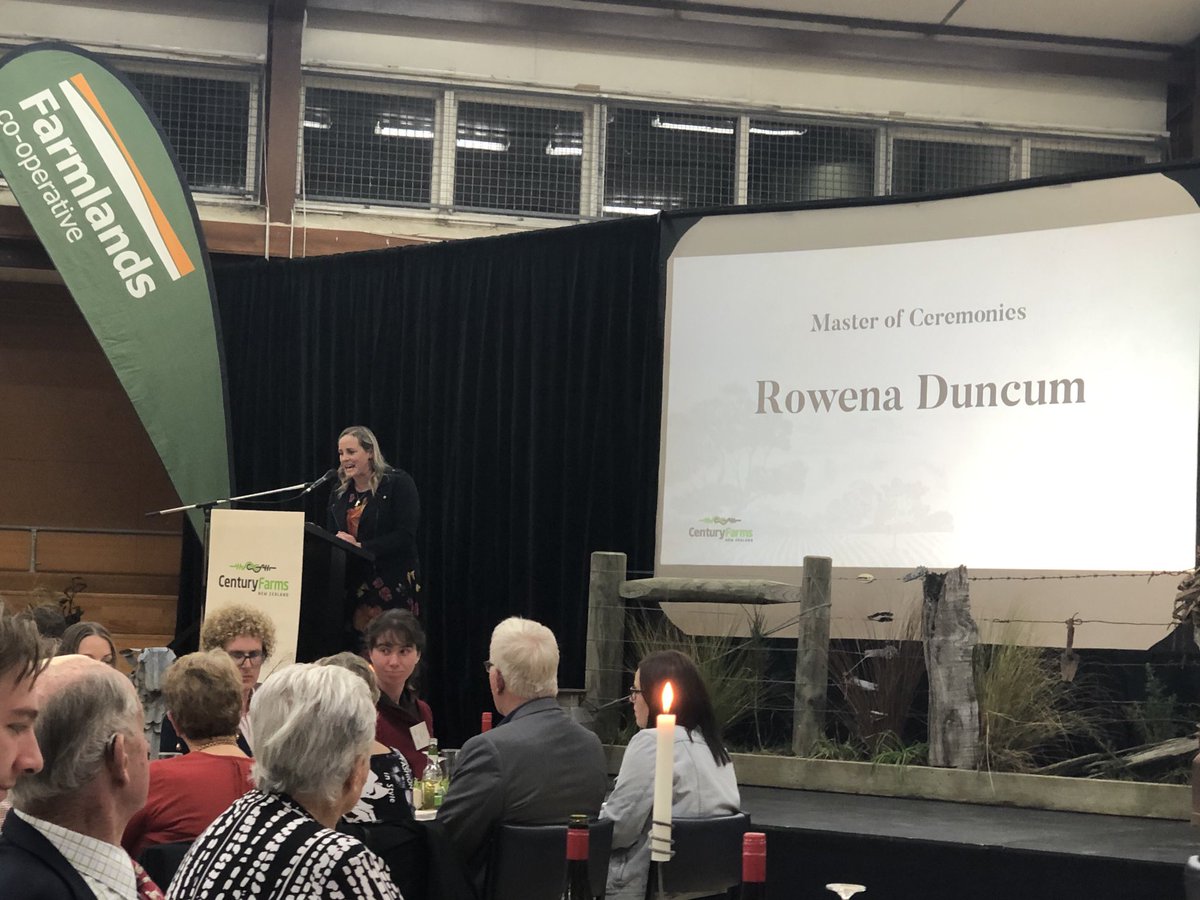 Fantastic job ⁦<a href="/rowie_nz/">Rowena Duncum</a>⁩ at century farms awards tonight, some great stories
