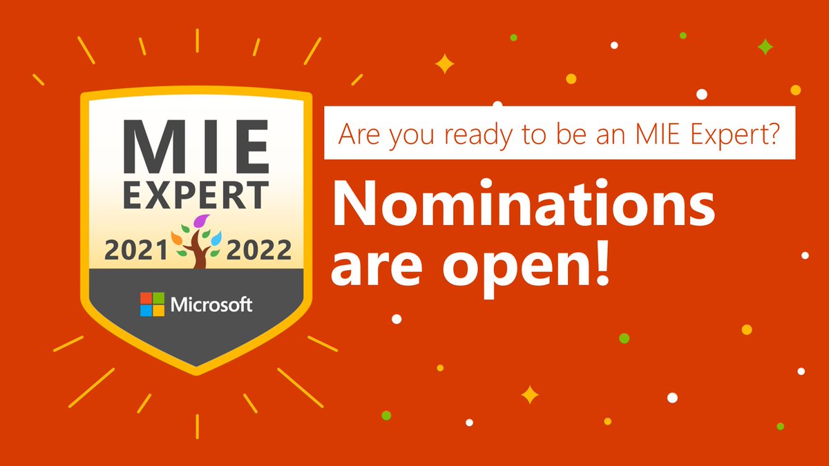 We are looking for educators who are passionate about teaching and learning with technology, who inspire students with creative thinking, and work in a truly collaborative spirit to share their learning with the world 😍

Join our #MIEExpert family: msft.it/6016VI672