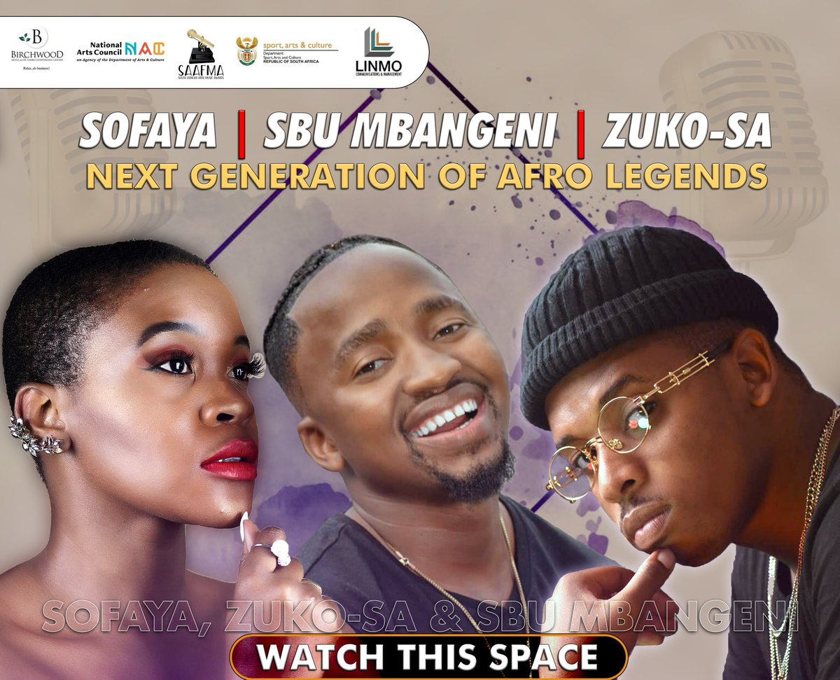 We begin the count down to the 3rd Annual South African Afro Music Awards. 
We locked &amp; ready. We have a jammed packed line up to match. 
#SAAFMA
#YoungLegends