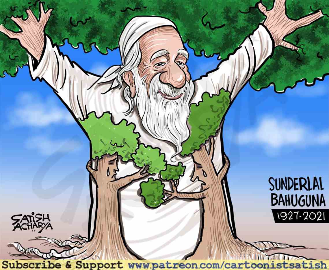 Yesterday we lost the great environmentalist and eco-activist Shri Sundar Lal Bahuguna who said once that the politicians think for next  5 years but  environmentalists think for next 50 years. RIP🙏 #RIP #SundarlalBahuguna #ChipkoMovement #Corona #CoronavirusPandemic