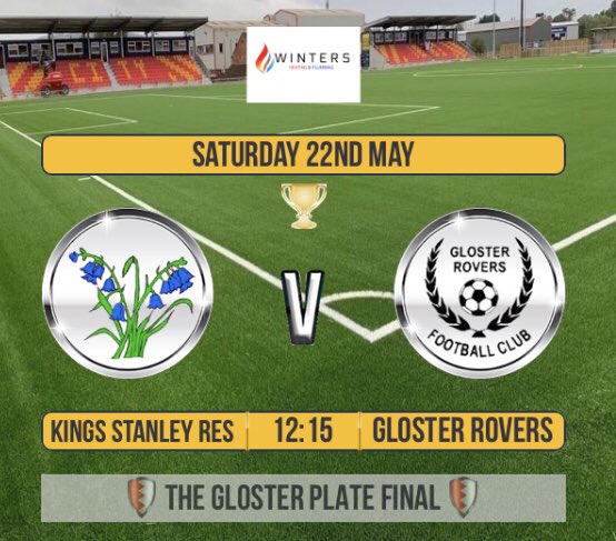 CupGloster's tweet photo. #FinalsDay🛡🏆

#TheGlosterPlateFinal🛡

12:15pm KO

@KingsStanleyFC1 Reserves v @GlosterRoversFC 

#TheGlosterCupFinal🏆

2:30pm KO

@KingswayRovers v @longlevensafc 3rds

@GCAFCofficial 
New Meadow Park 🏟

@SevernSport https://t.co/wOAr0lo7Qm
