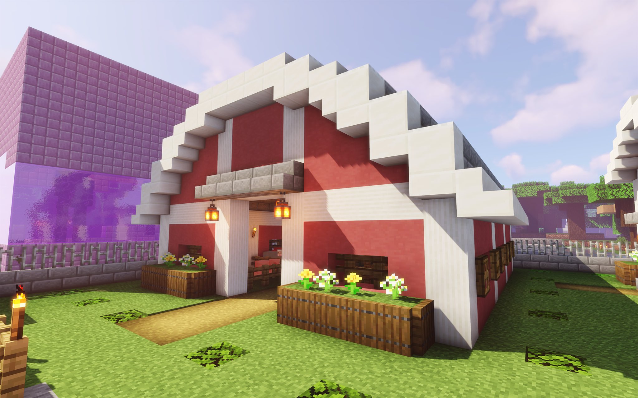 تويتر あこ على تويتر 牛舎 動物小屋 を作ってみました Minecraft マインクラフト T Co Y1htpddppb