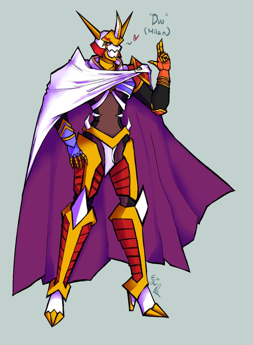 TSLdraweveryday's tweet photo. He is done! Meet “Duo” or his birth name, Milan, the youngest son of the Royal Knight Omegamon and the Warrior Grademon.
…
#digimon #デジモン #デジタルモンスター #dejimon #omegamon #omnimon #grademon #characterdesign #digitalart #sketch #procreate https://t.co/D44kvVz9VK