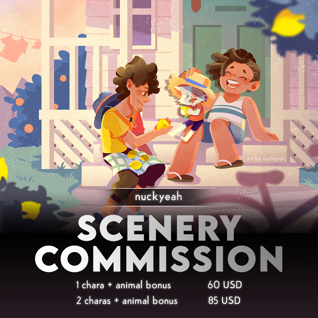 nuckyeah_'s tweet photo. [RT are much appreciated]

Do you want to see your characters in vibrant, scenery-like illustration? I'm available for June batch commission for 2 slots only! Feel free to DM me if you're interested! 🥰 Note: you can also request for animal character instead of human ones! 🐰🦊 https://t.co/TFkywq08PX