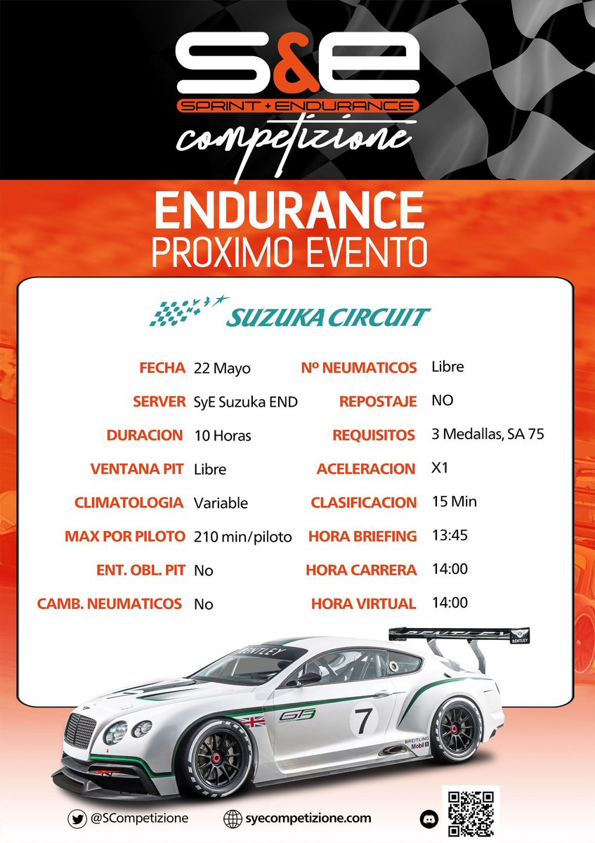 <a href="/SCompetizione/">SyECompetizione</a> hoy más de 80 espartanos harán las 10h de Suzuka!! Carreron el que nos espera, mucha suerte a todos los equipos!! <a href="/AgSimulation/">AG Simulation</a> lo pondrá todo en pista para luchar el podio💪🏼💪🏼 #actitud #Simracing #PASION ♥️