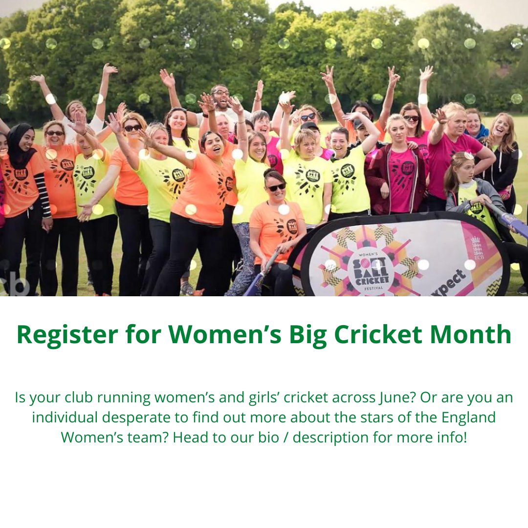 Buckinghamshire Cricket on Twitter "Women's Big Cricket Month! ⭐