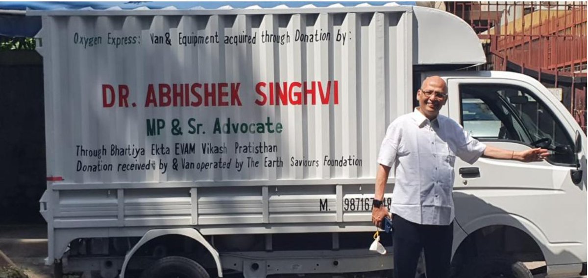 DrAMSinghvi's tweet image. Flagging off medical van and oxygen equipment acquired by NGO from my personal donation. 
#Covid19IndiaHelp #OxygenConcentrator