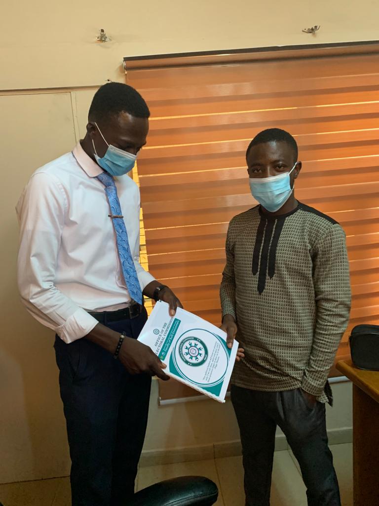 ElectoralFabess's tweet photo. Early yesterday, May 21, 2021 two presidential aspirants in the personalities of Master Justice Kotani (JK) and Acheampong - Bonsu Akwasi (ABA) took turns to respectively pick their nomination form.
We wish you the best of luck 🎊
#KNUSTDecides
#FABESSEC https://t.co/0E6S63ZdPJ