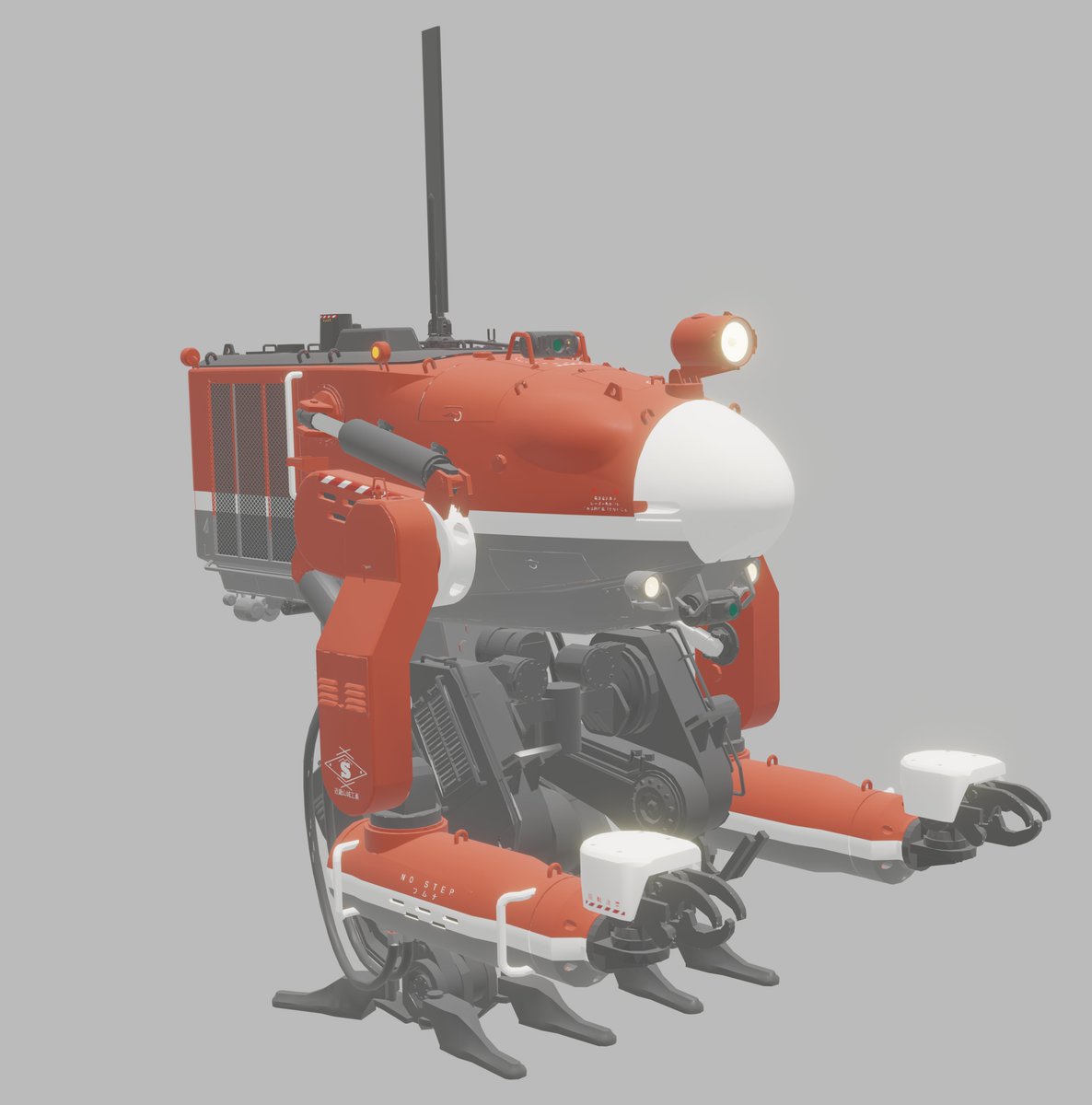 DER-50
1980年代の大型自律歩行ロボット。
ディーゼルエンジンで発電し、その電力で稼働する。
#発掘大作戦2021応募 