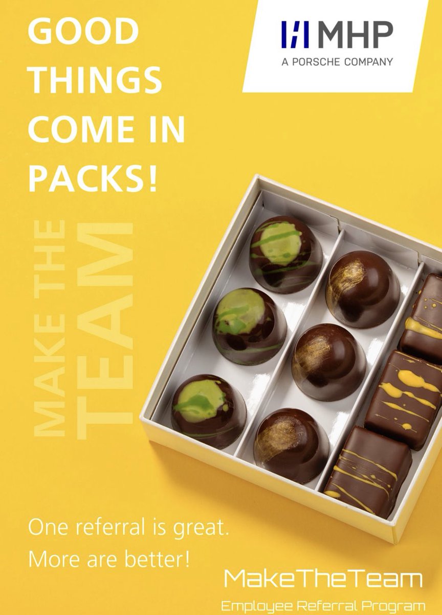 Jeder 2. New Joiner kommt über das eigene Netzwerk von <a href="/mhp_de/">MHP – A Porsche Company</a>.“ Good things come in packs” 🙌🎊Bisher ohne Tools wie firstbird....somit noch steigerungsfähig 🚀 Was denkt ihr? <a href="/jankirchner/">Jan Kirchner</a> <a href="/Persoblogger/">Persoblogger Stefan Scheller</a> <a href="/HZaborowski/">Hubert Zaborowski</a> <a href="/violaoberdorfer/">Viola Oberdorfer</a>