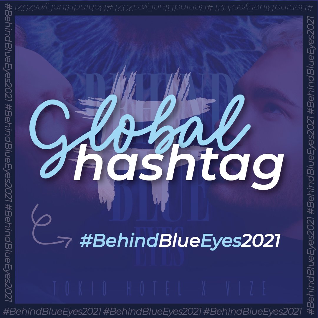 tokiohotelfi's tweet photo. Let's get #BehindBlueEyes2021 trending for the song's release on Friday! Use the hashtag on all your tweets about BBE, GNTM or the band to give it the best chance to make it to trending! 💙 https://t.co/FvTsiotMAV