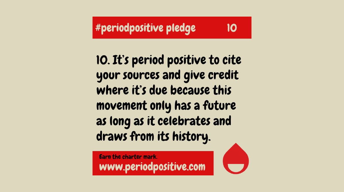 10. It's #periodpositive to cite your sources and give credit where it's due because this movement only has a future as long as it celebrates and draws from its history 🧐 #menstrualeducation #periodpower #knowledgeispower #menstrualhealth #periodcare #menstrualmovement