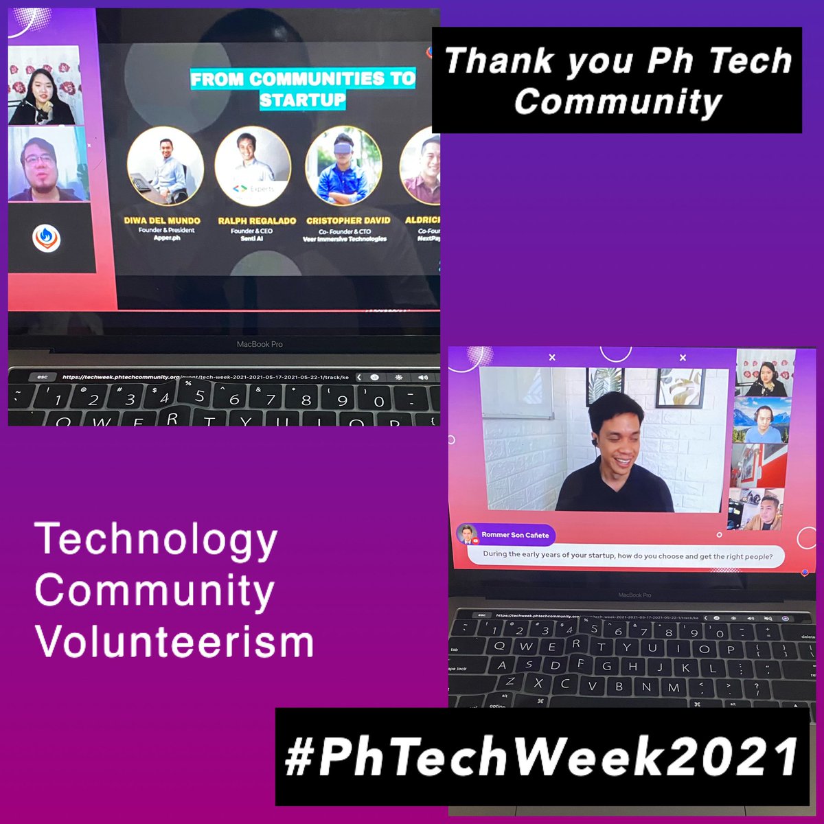 booleanprince's tweet photo. Last day of Philippine Tech Week 2021. Thank you Philippine Tech Community for organizing this event. Thanks to all speakers, committees and official event partners. Learned so much from the experiences of tech leaders and experts in ph.
https://t.co/sDs7GdonPW
#PhTechWeek2021 https://t.co/OGXsLf4OvC