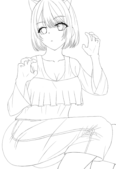 線画できたー!! 