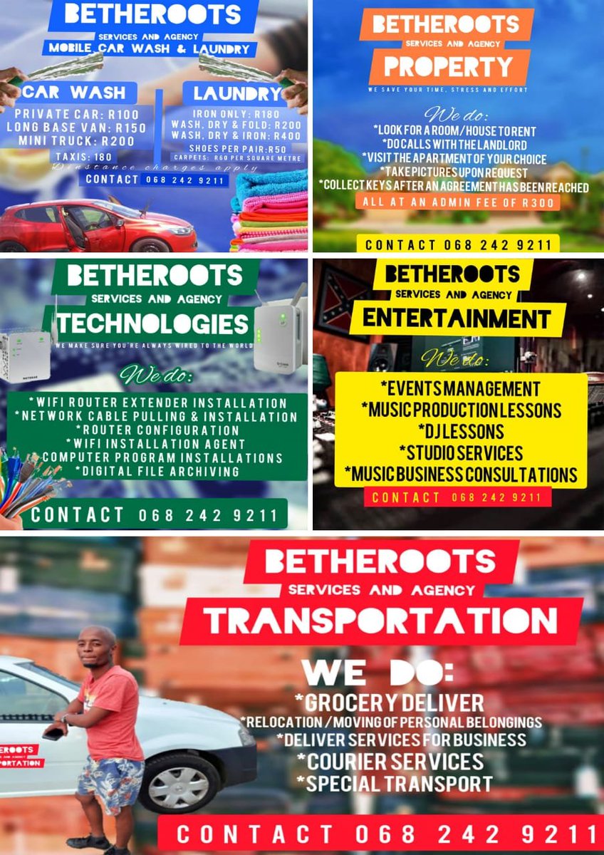 BDee_R00ts's tweet photo. My name is Katlego and I founded a company that renders services and agency assistance in Property, Transportation, Mobile wash, Entertainment &amp; Technology. WE ARE BASED IN MIDDELBURG, MPUMALANGA. 

#DJSBU https://t.co/ISFu9FMfWx