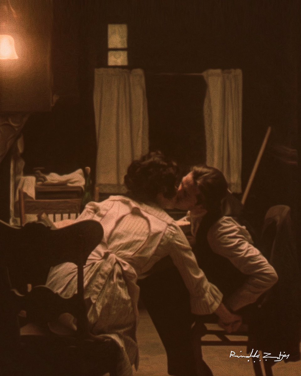 Vito Loves Carmela, 1917. #CarmelaCorleone #MamaCorleone #FrancescaDeSapio  #VitoCorleone #RobertDeNiro #Kiss #TrueLove  #TheGodfatherPartII #NewYorkCity  #MyFavoriteFilmOfAllTime #Masterpiece #GreatestFilmEverMade #FrancisFordCoppola #MarioPuzo  #DigitalArtist #RinaldoZoontjes