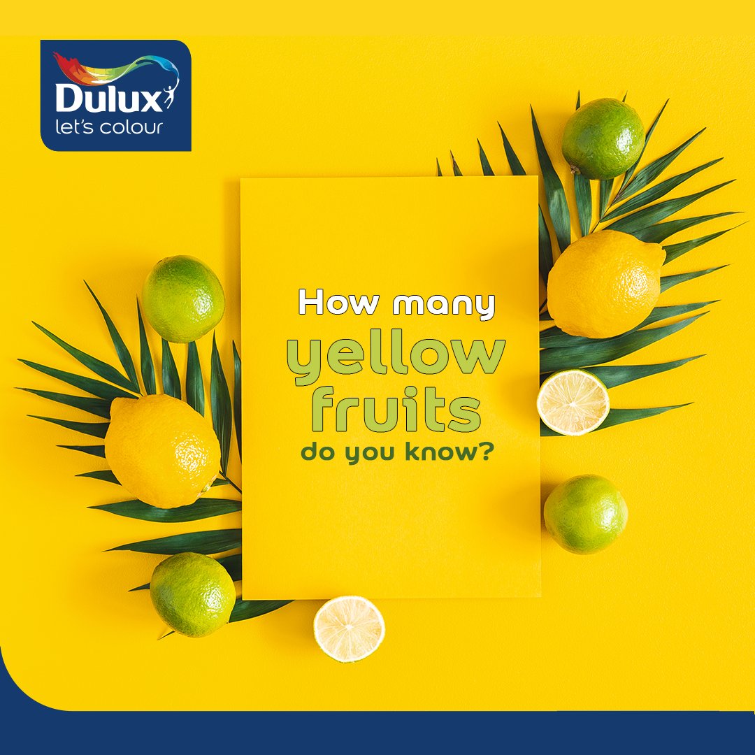 Hello fam, In the spirit of having a fruitful weekend, can you tell us how many yellow fruits you know? Our favourite is lemon! #LetsColour