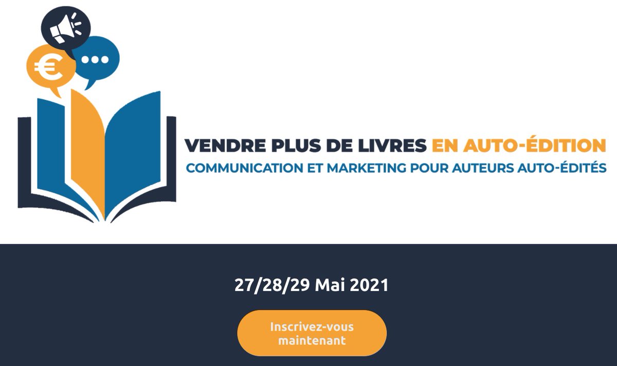 I’m excited to be part of this French conference for self-publishing — now emerging in the French speaking market :) vendreplusdelivres.com (I am speaking in English with French sub-titles!) 27-29 May #French #selfpublishing thx @CarletDimitri