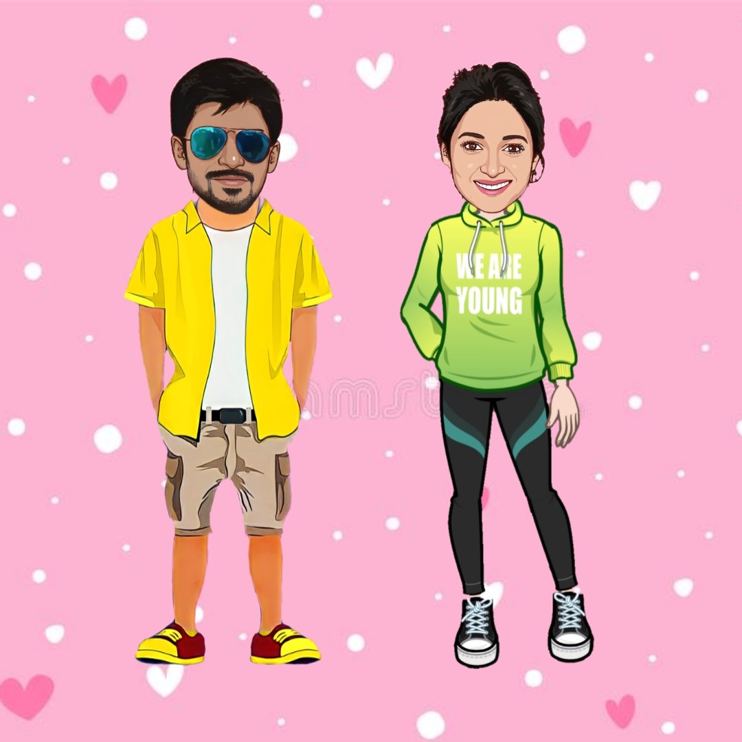 KarthikKumara17's tweet photo. #ToonTwitter @tamannaahspeaks &amp; me 😍❤️ https://t.co/rfF3nEWrVT