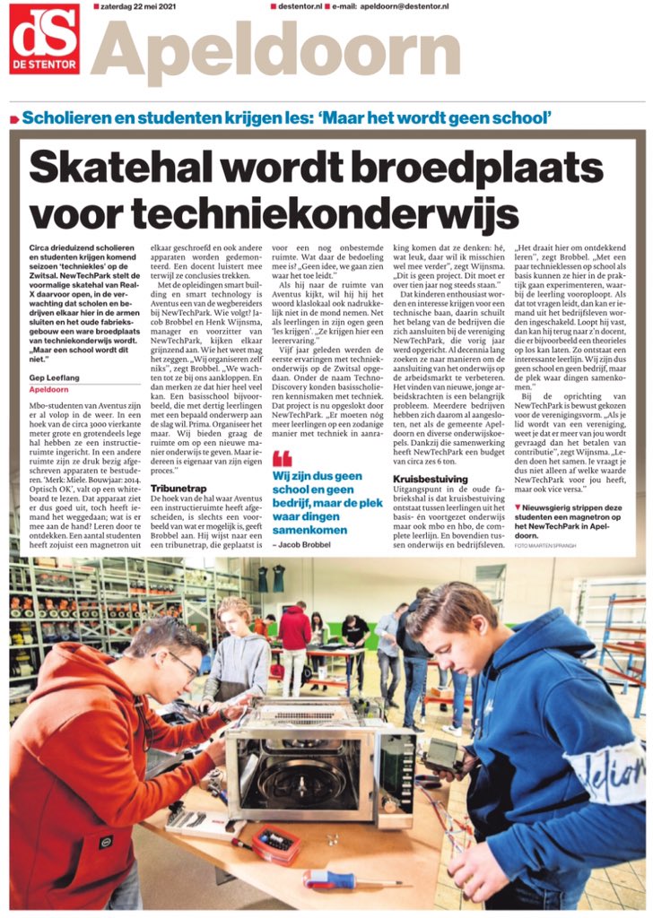 #Maakplaatsen waar ken ik dat toch nog meer van? 
<a href="/NewTechPark055/">NewTechPark</a> in <a href="/gem_apeldoorn/">Gemeente Apeldoorn</a> 👍🏻👌🏻
#doen #ervaren #uitproberen #delen