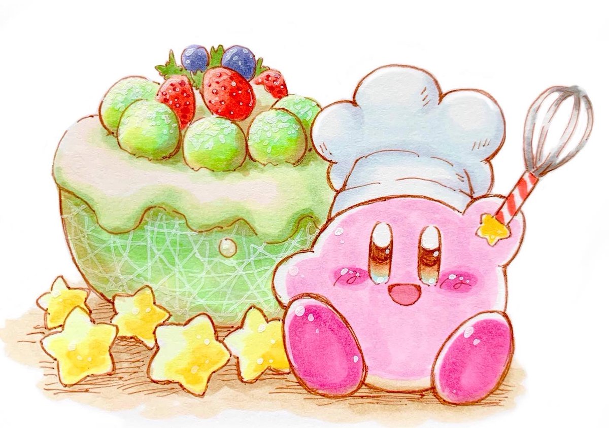 カービィ メロンケーキ カービィ イラスト コピック Kirby Illus あら カービィのイラスト