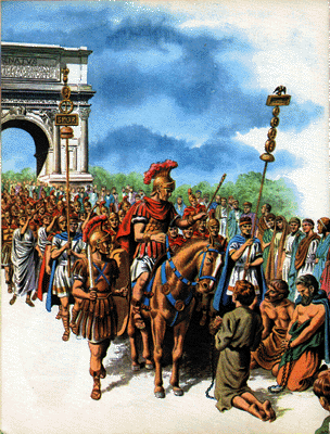 Въезд в рим полководца победителя. Триумф Римского императора. Триумф императора в Риме. Триумф Цезаря в Риме. Триумф полководца в Риме.