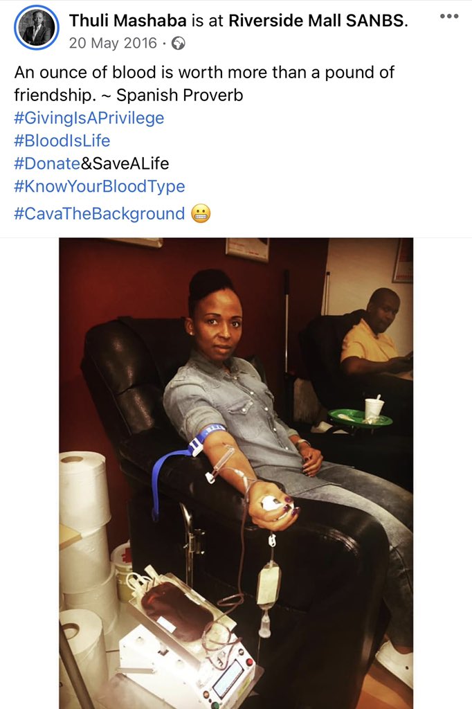 thuli_mashaba's tweet image. I’m a proud full-time blood donor🩸
#1Pint #3Lives #BloodIsLife #ThrowbackThursday