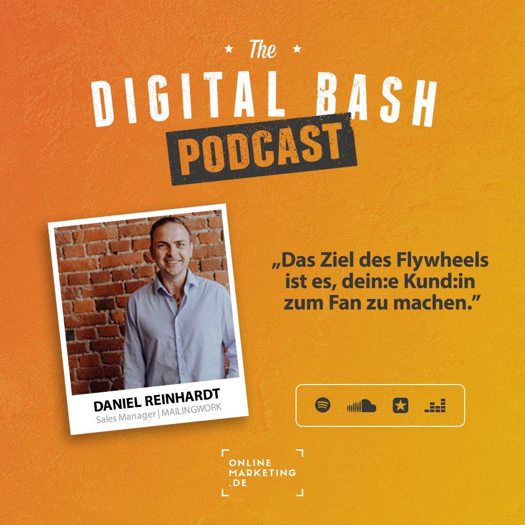 digital_bash's tweet photo. Wir haben eine neue #Podcast-Episode für euch 🎉
Redakteurin Nadine von Piechowski (@Kbh_North) spricht mit Daniel Rienhardt von @mailingwork über das #Flywheel im Marketing und wie nachhaltige Kund:innenbeziehungen aufgebaut werden. 

👉 Jetzt reinhören! 

#digitalbash https://t.co/erJ9wLQ1E1