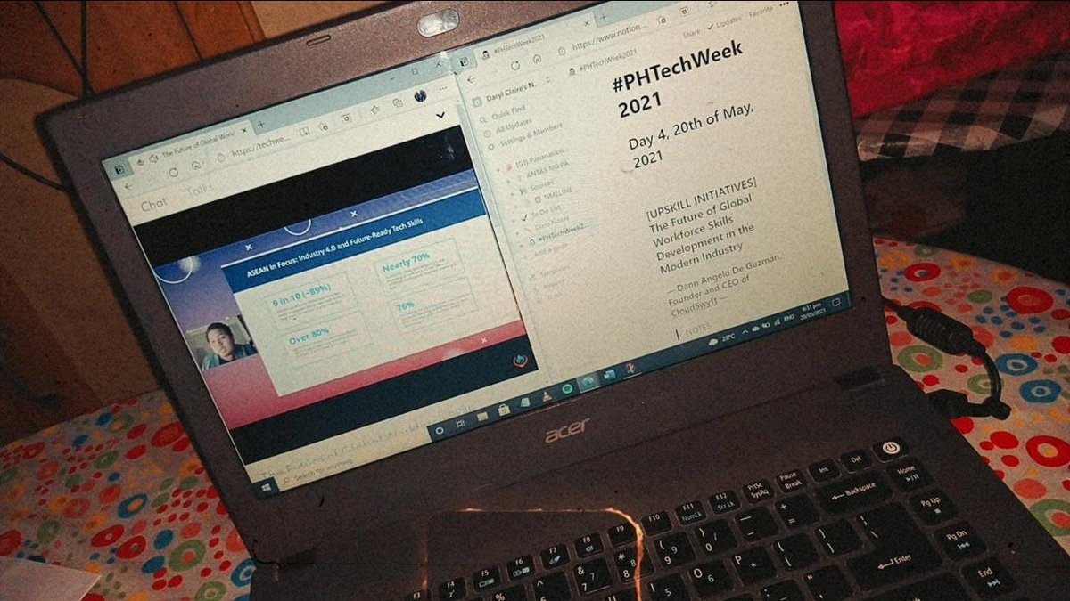 kingclaiir's tweet photo. DAY 4 OF #PHTechWeek2021!

LIVE NOW: THE FUTURE OF GLOBAL WORKFORCE SKILLS DEVELOPMENT IN THE MODERN INDUSTRY

I am taking down notes again today! The speaker for this topic is Dann Angelo De Guzman, founder and CEO of CloudSwyft. Join us now and visit https://t.co/JhRKuJAe1e https://t.co/Xw3GGxk7GI