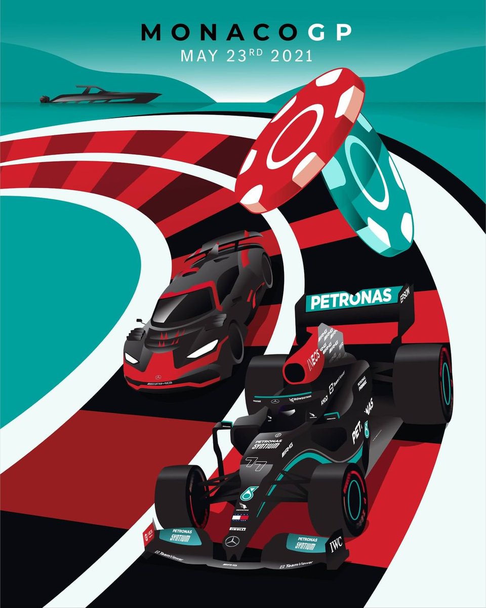 It’s the return of #F1’s most iconic race: Monaco, here we come! #MonacoGP 📸🤩 

<a href="/mercedesamgf1/">Mercedes-AMG PETRONAS F1 Team</a> #WeLivePerformance #MercedesAMGF1 - artwork by <a href="/studioposti/">Pietari Posti</a>