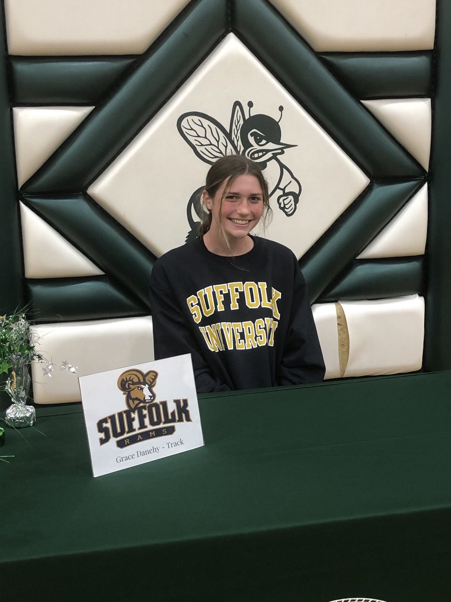 Congratulations to Grace Danehy on her decision to attend Suffolk University in Boston and continue her athletic career in Track and Field for the Rams!  Best of luck!