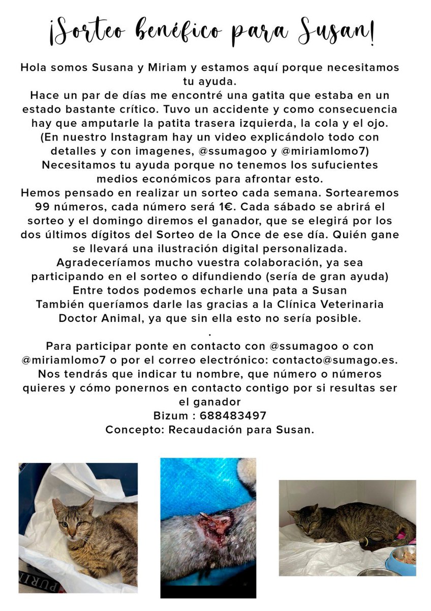sumago2's tweet photo. 🐾⚠️ NECESITAMOS AYUDA PARA SUSAN⚠️🐾 
Sería de gran ayuda si compartís. https://t.co/oxd4QWnWGg