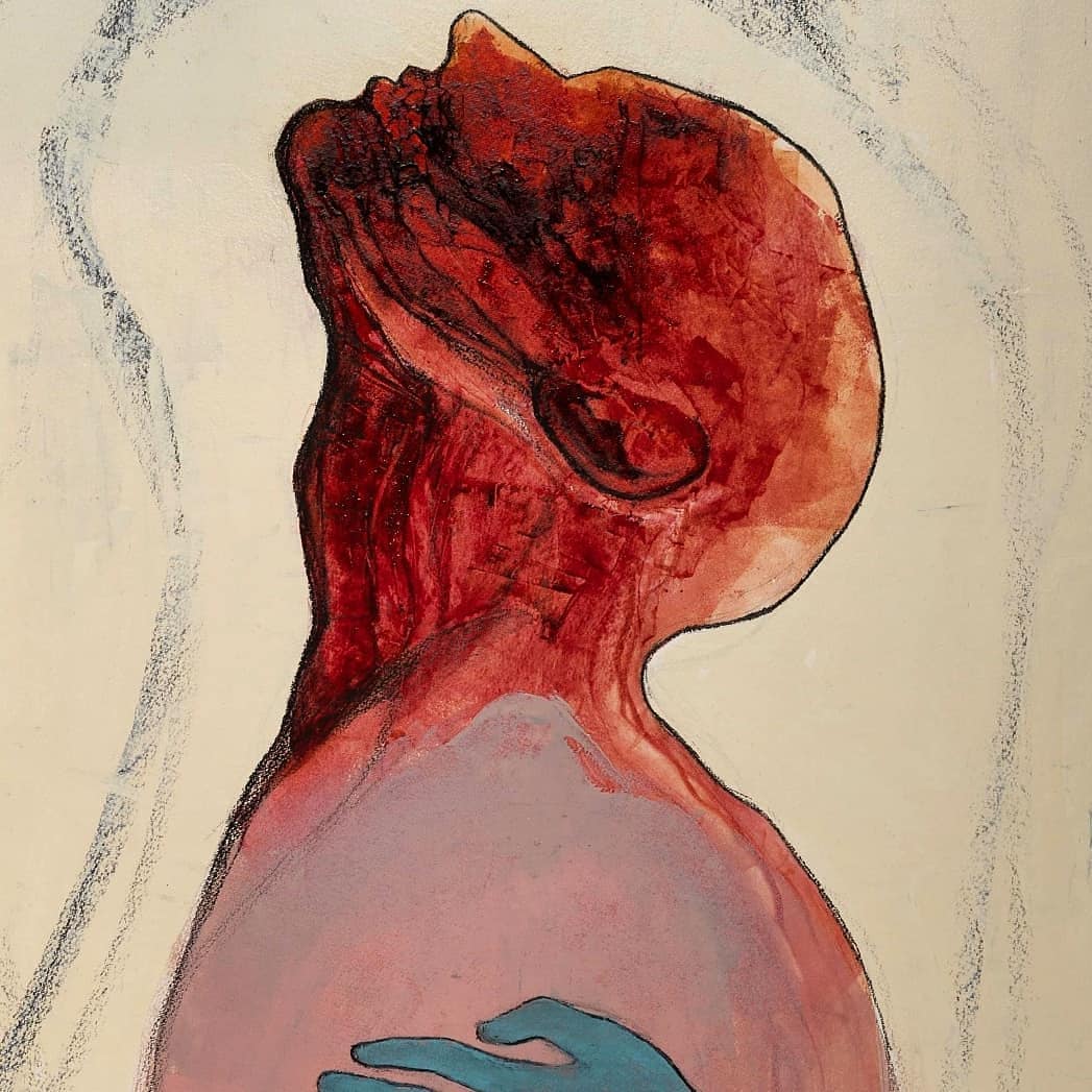 A work I have been completing in 2020. 
"Vax" 100 x 79 cm, #printmaking ink and #crayon om #paper 

#Sarajevo #BosnaiHercegovina #art #arte #kunst #painting #contemporaryartist #figure #monotype #artistsontwitter #drawing #portrait