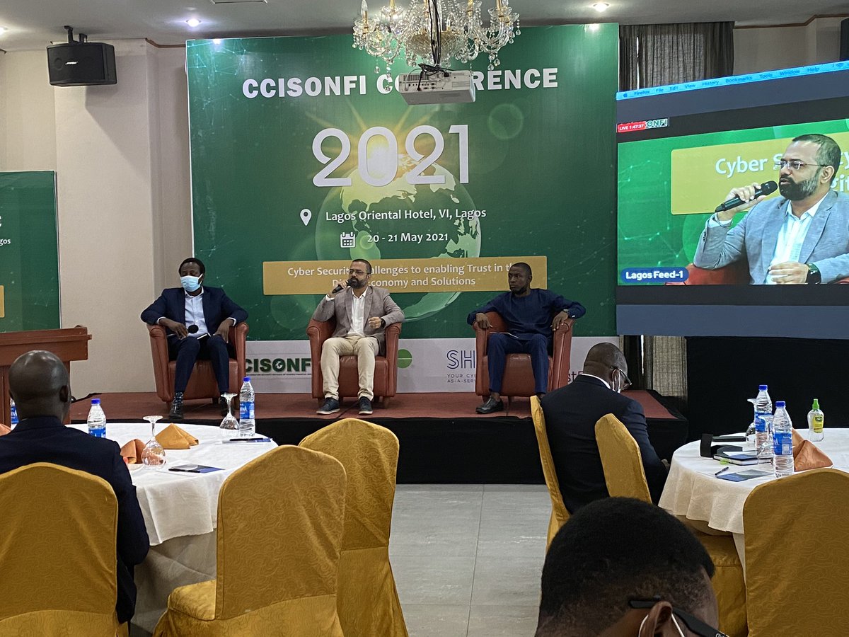 CcisonfiN's tweet photo. Interactive Panel Discussion-Data Privacy: Enabling Trust in a Digital Economy
Barrister Olufemi Daniel (NITDA), Franklin Akinsuyi (Director, Data Analytics Privacy Technology), Femi Aminu (CISO, E-Tranzact), Bharat Soni (CISO, GTBank), Confidence Staveley (Cyber Safe Foundation) https://t.co/5Lkby947oN