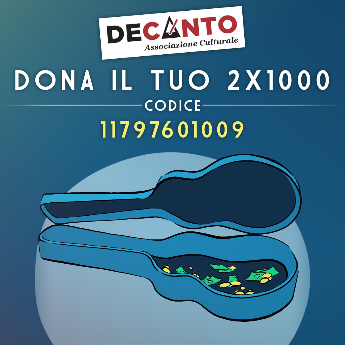 decantocori's tweet photo. L’Associazione Culturale Decanto riunisce diverse attività dal 2012, promuovendo la musica a cappella. Da quest'anno sarà possibile sostenerci destinando il 2x1000 della dichiarazione dei redditi, inserendo nell'apposita sezione il C.F. 11797601009.
Sostieni la #Musica! 🎶 https://t.co/FlOaYUcpDg