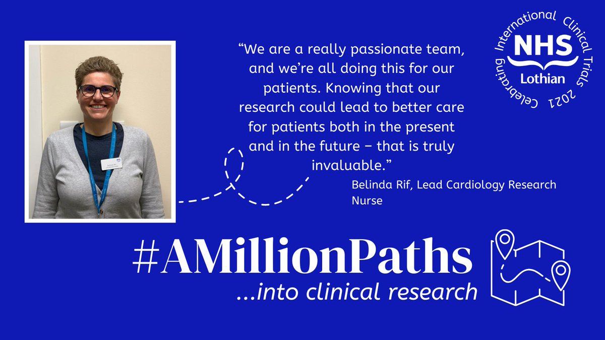 NHS Lothian (@nhs_lothian) on Twitter photo Happy #InternationalClinicalTrialsDay 🔬! We continue our #AMillionPaths campaign by talking with clinical research nurses. #whywedoresearch
First up is Belinda Rif, a Lead Cardiology Research Nurse at <a href="/RIE_Lothian/">Royal Infirmary of Edinburgh</a>, who has worked in France and Lebanon ➡️
news.nhslothian.scot/Pages/20210520… Happy #InternationalClinicalTrialsDay 🔬! We continue our #AMillionPaths campaign by talking with clinical research nurses. #whywedoresearch
First up is Belinda Rif, a Lead Cardiology Research Nurse at <a href="/RIE_Lothian/">Royal Infirmary of Edinburgh</a>, who has worked in France and Lebanon ➡️
news.nhslothian.scot/Pages/20210520…